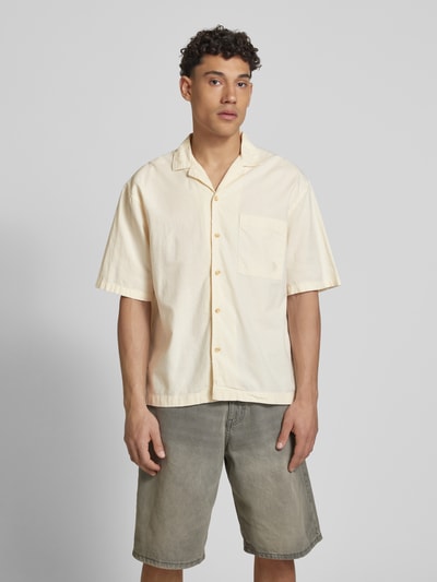 REVIEW Loose Fit Freizeithemd aus Baumwoll-Leinen-Mix Ecru 4
