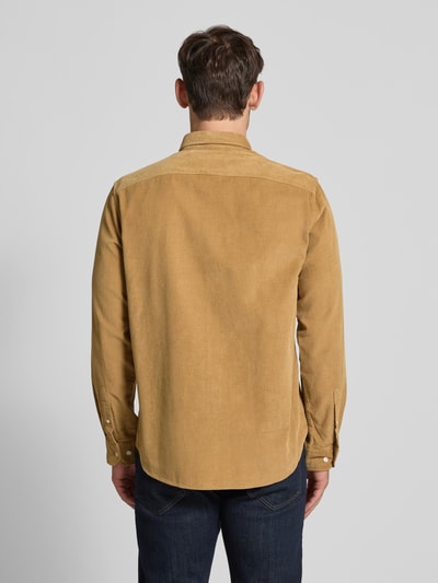 SELECTED HOMME Koszula sztruksowa o kroju regular fit z czystej bawełny model ‘DANNI’ Koniakowy 5