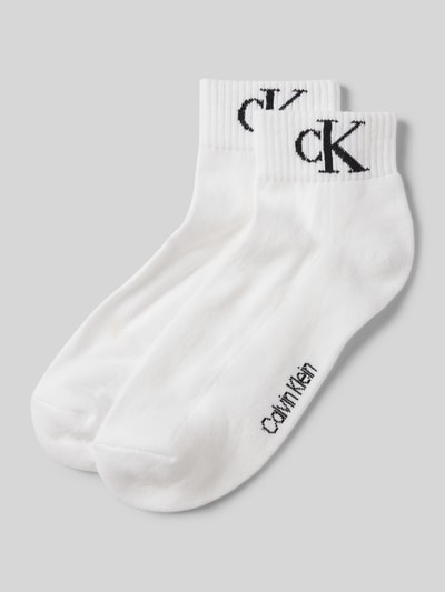 Calvin Klein Jeans Socken mit Logo-Stitching im 2er-Pack Weiss 1