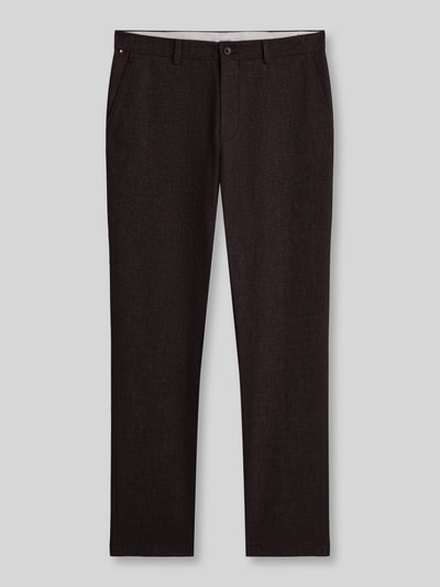 Tommy Hilfiger Slim Fit Gerade Hose aus Baumwoll-Mix mit Viskose-Anteil Modell 'DENTON' Dunkelbraun 2