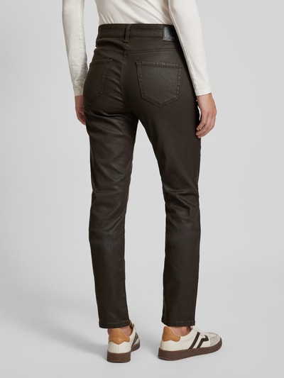 MAC Slim fit jeans met achterzakken Donkerbruin - 5