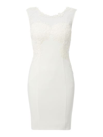 Paradi Cocktailkleid mit floralen Stickereien Offwhite 2