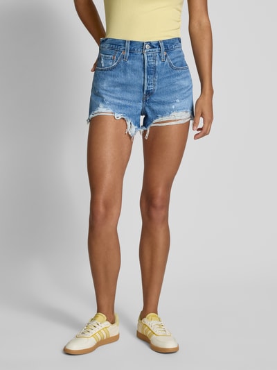 Levi's® Jeansshorts im Destroyed-Look Modell '501' Jeansblau 4