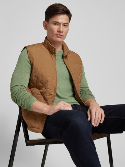 Christian Berg Men Gebreide pullover met ronde hals Mintgroen gemêleerd - 3