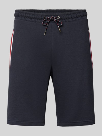 Produktfoto, Shorts mit elastischem Bund von Christian Berg Men in Dunkelblau, Kontraststreifen an den Taschen, Regular Fit, Baumwoll-Elasthan-Mix