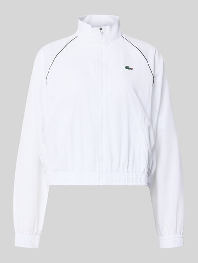Lacoste Sport Relaxed Fit Trainingsjacke mit Logo-Patch Weiss 1