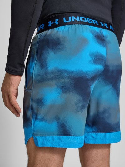 Under Armour Relaxed Fit Shorts mit elastischem Logo-Bund Rauchblau 3