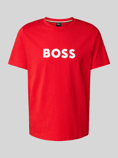 BOSS T-shirt z nadrukiem z logo Czerwony 2