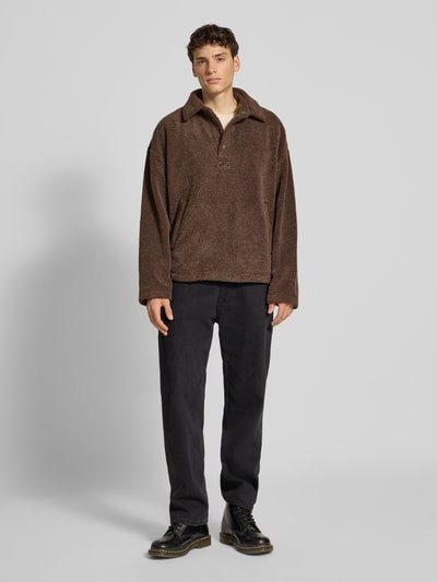 Review X MATW Sweatshirt van teddybont Lichtbruin gemêleerd - 1