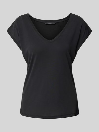 Vero Moda T-shirt met V-hals, model 'FILLI' Zwart - 2