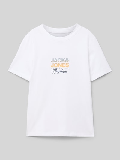 Jack & Jones T-Shirt mit Label-Print Modell 'CANGGU' Weiss 1