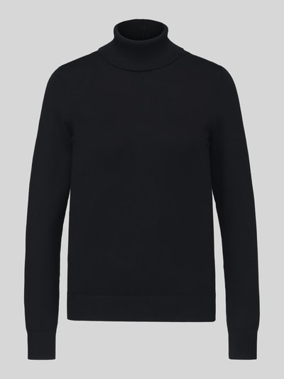Jake*s Casual Slim Fit Rollkragenpullover aus Viskose-Mix Black 2