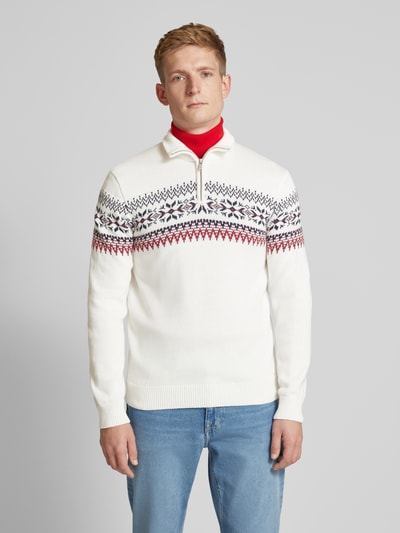 MCNEAL Gebreide pullover met opstaande kraag Offwhite - 4