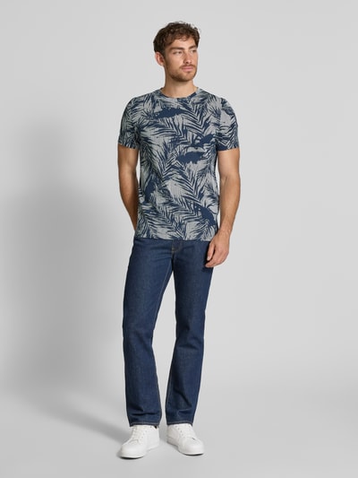 s.Oliver RED LABEL Regular Fit T-Shirt aus reiner Baumwolle Dunkelblau 1