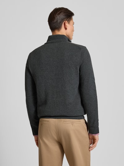 Polo Ralph Lauren Sweter z dzianiny z wełny ze stójką i zamkiem błyskawicznym Ciemnobrązowy 5