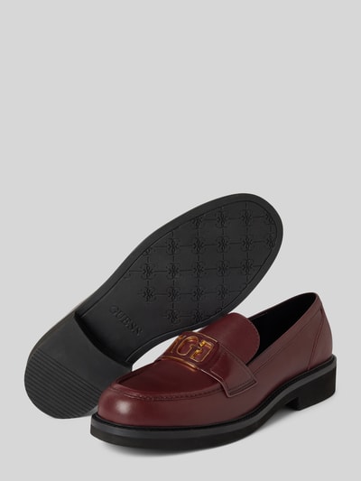 Guess Loafer mit Label-Detail Bordeaux 4