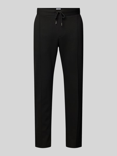 MCNEAL Regular Fit Sweatpants aus Viskose-Mix mit Ziernähten Black 1