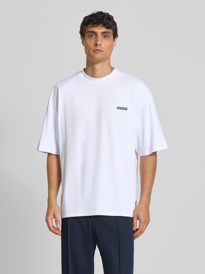 WOODBIRD T-Shirt mit Label-Print Weiss 5
