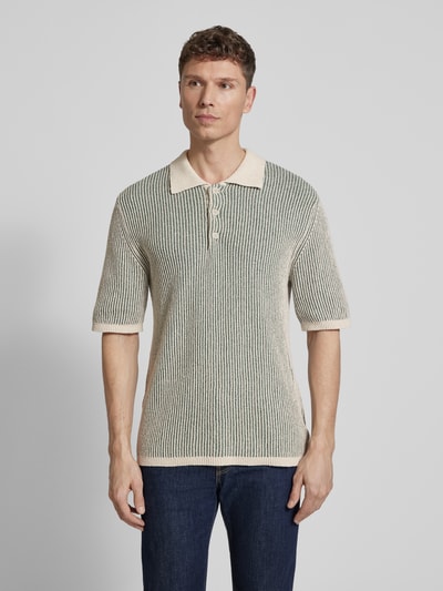 Wood Wood Koszulka polo o kroju slim fit z mieszanki bawełny model 'Elwo' Beżowy 4