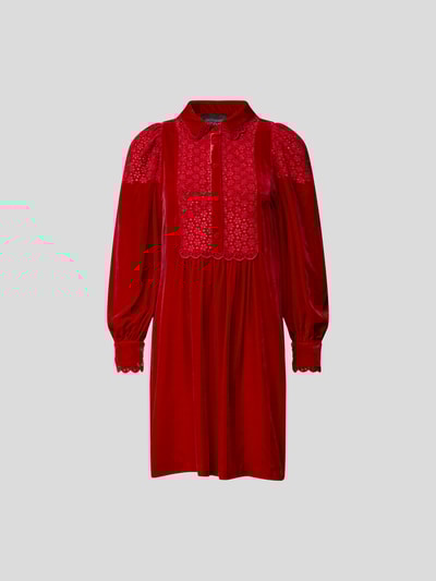 Giovanni Bedin Minikleid mit Samt-Optik Rot 2