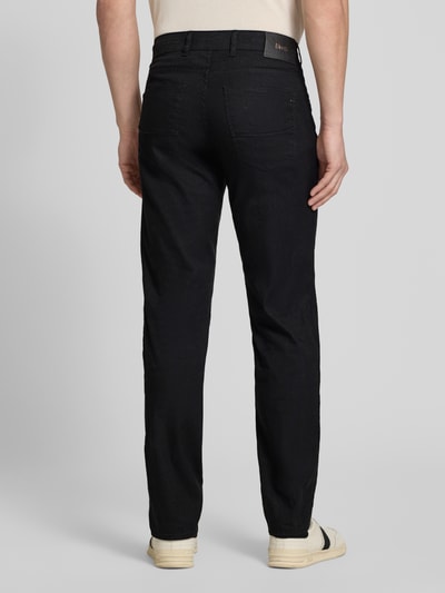 Brax Regular Fit Stoffhose aus Baumwoll-Leinen-Mix Modell 'CADIZ' Black 5