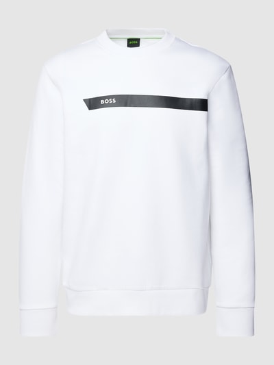 BOSS Green Sweatshirt mit Rundhalsausschnitt Modell 'Salbo' Weiss 2