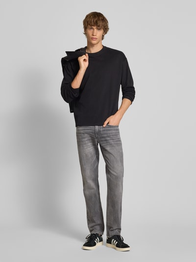 Pepe Jeans Regular Fit Tapered Jeans aus Baumwoll-Mix Modell 'CASH' Dunkelgrau 1