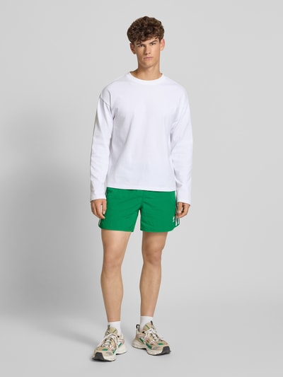 adidas Originals Korte broek met labelstitching Lichtgroen - 1