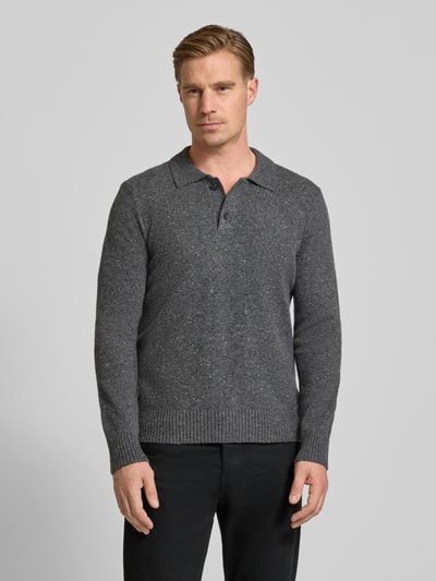 Marc O'Polo Regular Fit Strickpullover aus Woll-Mix  Dunkelgrau 4