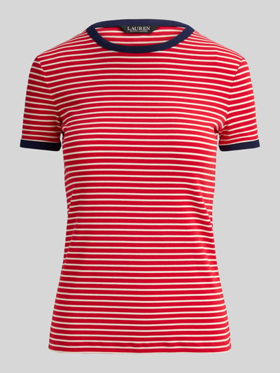 Lauren Ralph Lauren Slim Fit T-Shirt aus Baumwoll-Mix Rot Melange 2