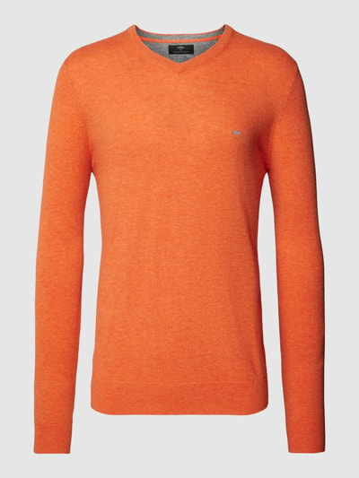 Fynch-Hatton Strickpullover mit Logo-Stitching Orange 2