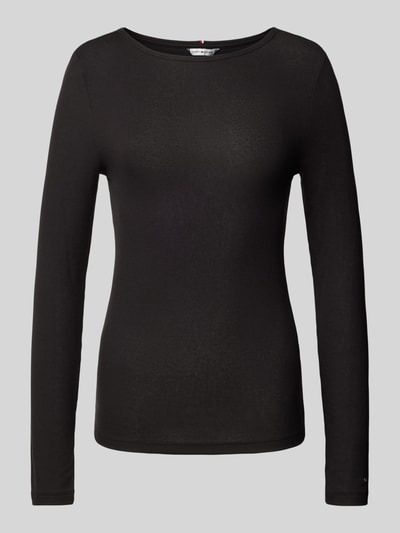 Tommy Hilfiger Longsleeve mit geripptem Rundhalsausschnitt Black 2