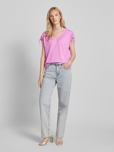 s.Oliver RED LABEL T-shirt met V-hals Rosé - 1