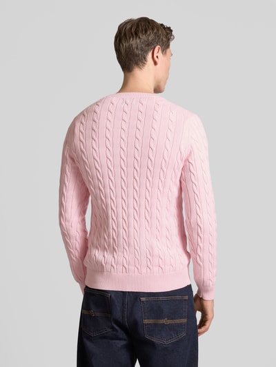 Gant Strickpullover mit Rundhalsausschnitt Pink 5