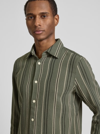 MCNEAL Tailored Fit Freizeithemd mit Kentkragen Khaki 3