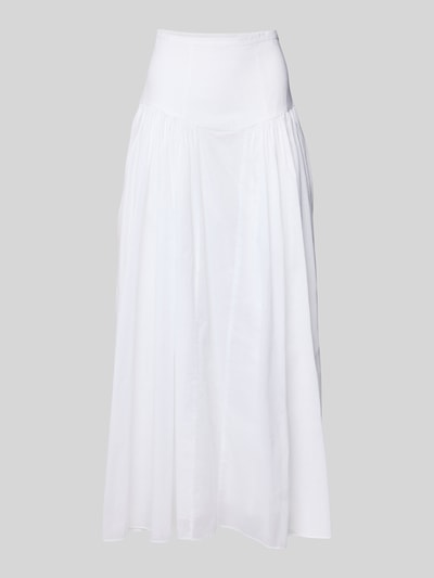 Bardot Maxirok in laagjeslook, model 'AMORETTE' Wit - 2