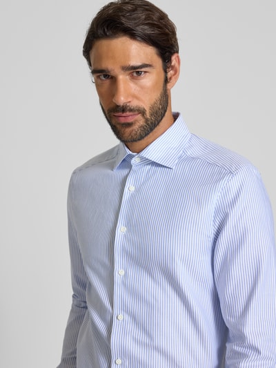 Stenstroms Slim Fit Business-Hemd mit Kentkragen Blau 3