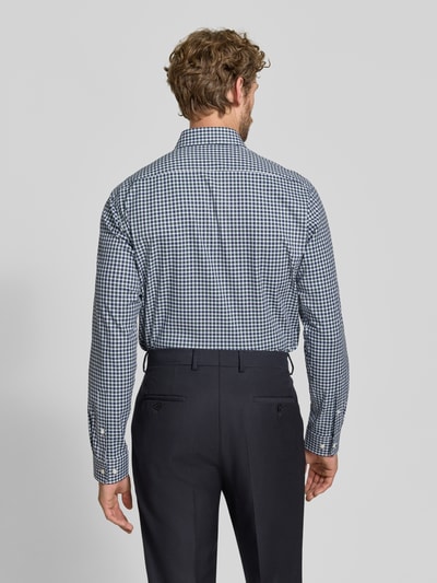 Christian Berg Men Regular fit zakelijk overhemd van elastische katoenmix Donkergroen - 5