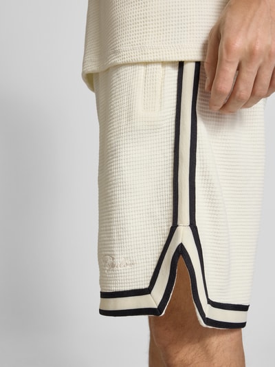 Pegador Relaxed Fit Sweatshorts mit Strukturmuster Modell 'Barkan' Offwhite 3