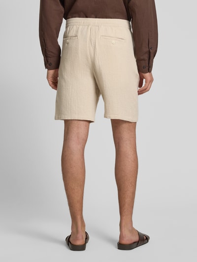SELECTED HOMME Regular Fit Bermudas mit Strukturmuster Modell 'BRODY' Beige 5