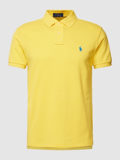 Polo Ralph Lauren Regular fit poloshirt met labelstitching Geel - 2