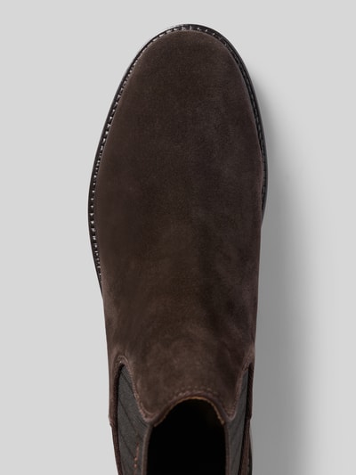 Productfoto, donkerbruine chelsea boots van echt leer model 'St Fairkon' van GANT, glad oppervlak met lichte structuur, Heren chelsea boots