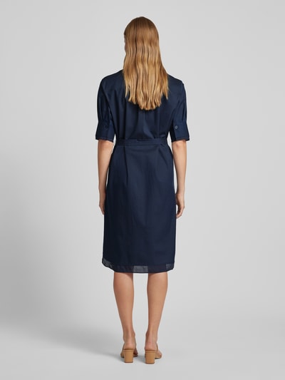 BOSS Midi-jurk met tailleriem, model 'Dacketa' Marineblauw - 5