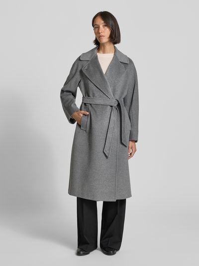 Weekend Max Mara Regular Fit Wollmantel aus reiner Schurwolle Modell 'RESINA' Dunkelgrau Melange 4