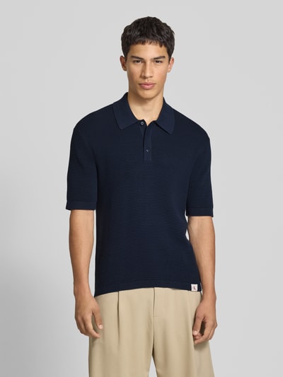 Calvin Klein Jeans Koszulka polo o kroju slim fit z dzianiny  Granatowy 4