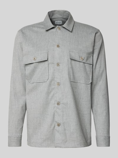 Roy Robson Regular Fit Hemdjacke mit Kentkragen Hellgrau 2