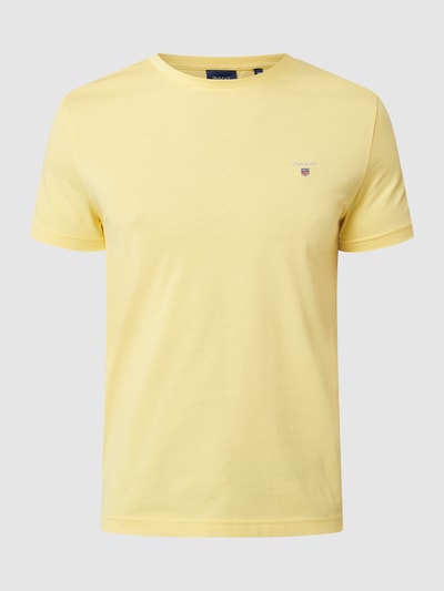 Gant Regular Fit T-Shirt mit Logo-Stickerei  Gelb 2