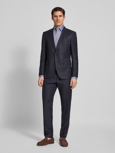 CK Calvin Klein Slim fit zakelijk overhemd met logostitching, model 'Harrison' Koningsblauw - 1