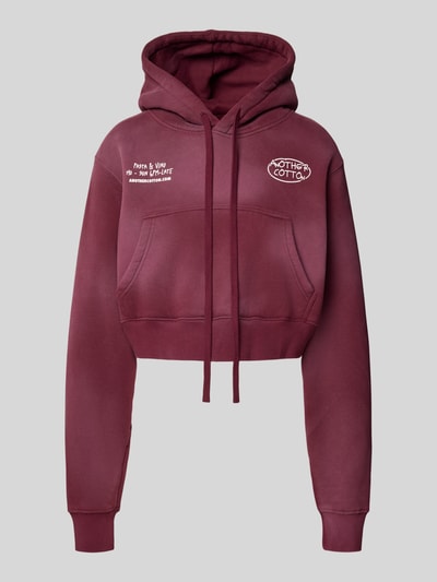 ANOTHER COTTON LAB Cropped Hoodie mit Kapuze Bordeaux 2