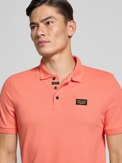 PME Legend Poloshirt met labeldetail Koraal - 3